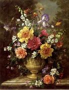 unknow artist Floral, beautiful classical still life of flowers.112 oil on canvas